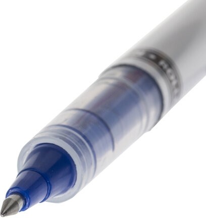 Ручка-роллер BRAUBERG "Control", СИНЯЯ, корпус серебристый, узел 0,5 мм, линия письма 0,3 мм, 141554