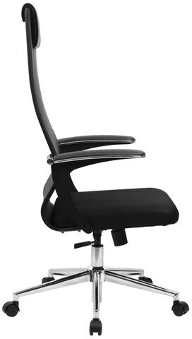 Кресло BRABIX PREMIUM "Ultimate EX-801" хром, плотная двойная сетка Х2, черное, 532917