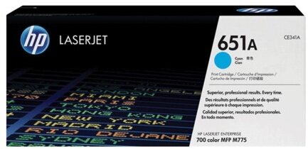 Картридж лазерный HP (CE341A) CLJ Enterprise 700 M775dn/f/z, №651A, голубой, оригинальный, ресурс 16000 страниц