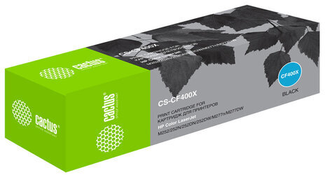 Картридж лазерный CACTUS (CS-CF400X) для HP LaserJet Pro M277n/dw/M252n/dw, черный, ресурс 2800 стр.