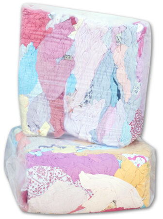 Ветошь трикотаж СВЕТЛЫЙ, лоскуты 40х60 см (±10 см), плотность 100-120 г/м2, 100% хлопок, 10 кг