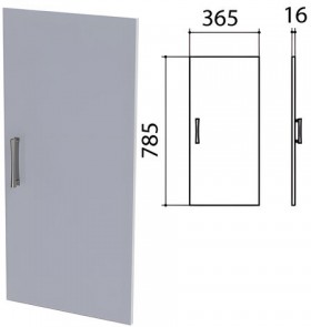 Дверь ЛДСП низкая &quot;Монолит&quot;, 365х16х785 мм, цвет серый, ДМ41.11