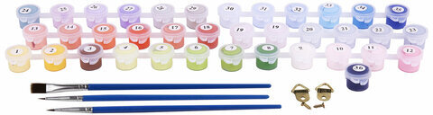 Картина по номерам 40х50 см, ОСТРОВ СОКРОВИЩ "Букет с гладиолусами", на подрамнике, акрил, кисти, 663275