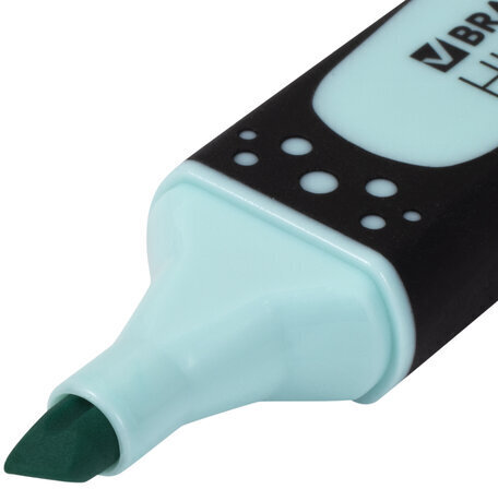 Текстовыделитель BRAUBERG "SUPER PASTEL", БИРЮЗОВЫЙ, прорезиненный корпус, линия 1-5 мм, 151752