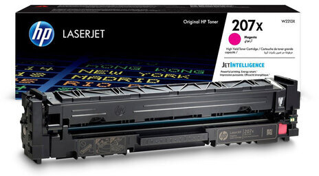 Картридж лазерный HP (W2213X) Color LJ M282/M283/M255, №207X, пурпурный, оригинальный, ресурс 2450 страниц