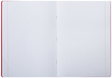 Тетрадь А4, 40 листов, BRAUBERG "Metropolis", скоба, клетка, обложка пластик, КРАСНЫЙ, 403401