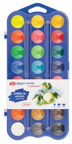 Краски акварельные &quot;Я - Художник!&quot;, медовые, 24 цвета, круглые кюветы, 227421539