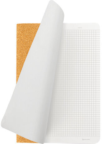 Тетрадь 48 л. в клетку обложка кожзам с блестками, сшивка, A5 (147х210мм), ЗОЛОТОЙ, BRAUBERG SPARKLE, 403851