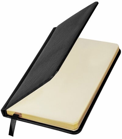 Еженедельник недатированный МАЛЫЙ ФОРМАТ 95х155 мм А6, BRAUBERG "Iguana", под кожу, 64 л., черный, 114480