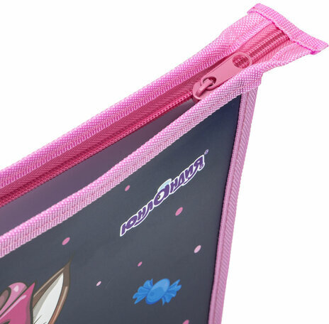 Папка для тетрадей ЮНЛАНДИЯ А4, 1 отделение, пластик, на молнии, "Donut worry", 272136