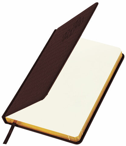 Ежедневник датированный 2024 А5 138x213мм BRAUBERG Comodo, под кожу, коричневый, 114837