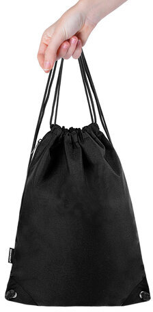 Мешок для обуви BRAUBERG плотный, карман на молнии, подкладка, 43х33 см, Total Black, 272427