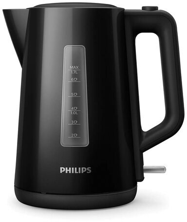 Чайник PHILIPS HD9318/20, 1,7 л, 2200 Вт, закрытый нагревательный элемент, пластик, черный
