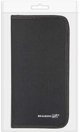 Кисти художественные набор 12 шт. в черном пенале, синтетика, BRAUBERG ART CLASSIC, № 0-14 + веерная, 200966