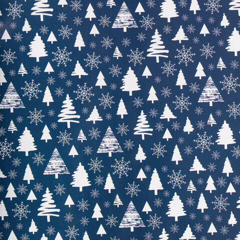 Бумага упаковочная новогодняя НАБОР 3 шт., "Blue Collection", 70х100 см, 3 дизайна, ЗОЛОТАЯ СКАЗКА, 592058