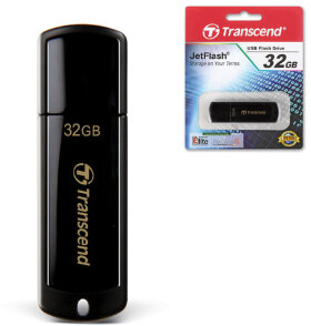 Флеш-диск 32 GB, TRANSCEND Jet Flash 350, USB 2.0, черный, TS32GJF350