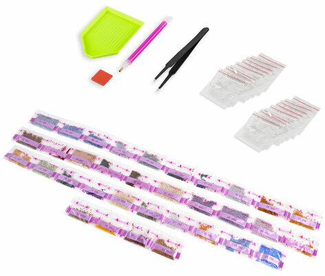 Картина стразами (алмазная мозаика), 30х40 см, ОСТРОВ СОКРОВИЩ "Замок", без подрамника, 663853