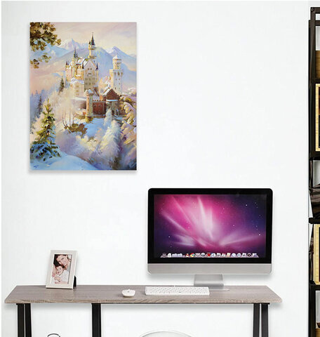 Картина стразами (алмазная мозаика), 30х40 см, ОСТРОВ СОКРОВИЩ "Замок", без подрамника, 663853