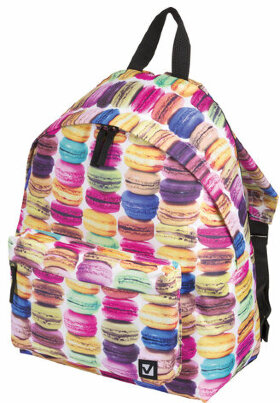 Рюкзак BRAUBERG, универсальный, сити-формат, разноцветный, Сладости, 20 литров, 41х32х14 см, 225370