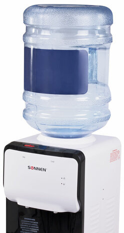 Кулер для воды SONNEN FSE-02SA, напольный, НАГРЕВ/ОХЛАЖДЕНИЕ ЭЛЕКТРОННОЕ, 2 крана, белый, 455414