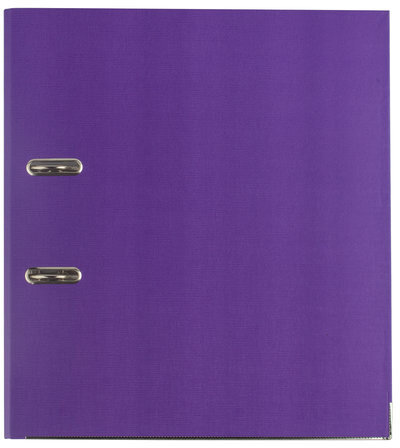 Папка-регистратор BRAUBERG с покрытием из ПВХ, 80 мм, с уголком, фиолетовая (удвоенный срок службы), 227200