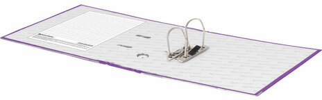 Папка-регистратор BRAUBERG с покрытием из ПВХ, 80 мм, с уголком, фиолетовая (удвоенный срок службы), 227200