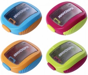 Точилка ЮНЛАНДИЯ "Звездолет Юнландика", с контейнером, пластиковая, корпус ассорти, 228471