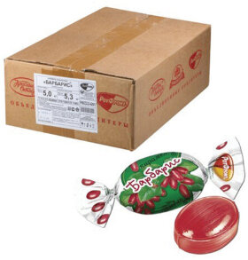 Карамель леденцовая РОТ ФРОНТ &quot;Барбарис&quot;, 5 кг, гофрокороб, РФ17606