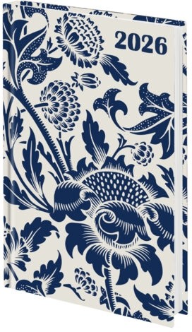 Ежедневник датированный 2026 145х215 мм, А5, STAFF, ламинированная обложка, &quot;Blue fresco&quot;, 117324