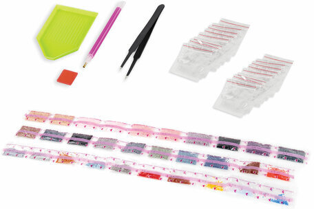 Картина стразами (алмазная мозаика) 40х50 см, ОСТРОВ СОКРОВИЩ "Прогулка под зонтом", без подрамника, 662420