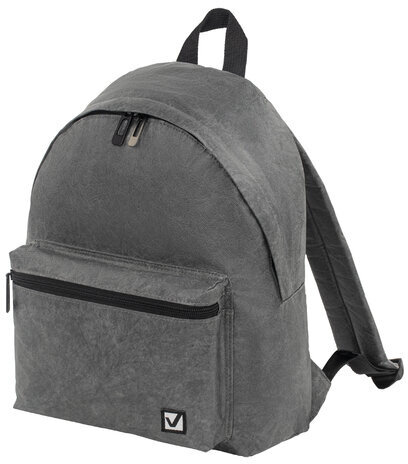 Рюкзак BRAUBERG TYVEK крафтовый с водонепроницаемым покрытием, графитовый, 34х26х11 см, 229892