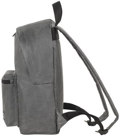 Рюкзак BRAUBERG TYVEK крафтовый с водонепроницаемым покрытием, графитовый, 34х26х11 см, 229892