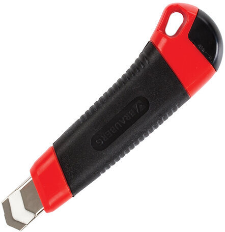 Нож канцелярский 18 мм BRAUBERG "Universal", 3 лезвия в комплекте, автофиксатор, резиновые вставки, 230919