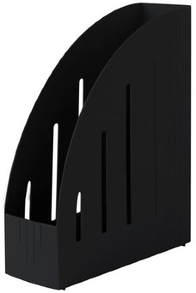 Лоток вертикальный для бумаг BRAUBERG &quot;Energy&quot; (261х85х300 мм), эргономичная форма, черный, 231549