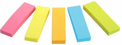 Закладки клейкие BRAUBERG НЕОНОВЫЕ бумажные, 50х14 мм, 5 цветов х 50 л., КОМПЛЕКТ 5 шт., 112443