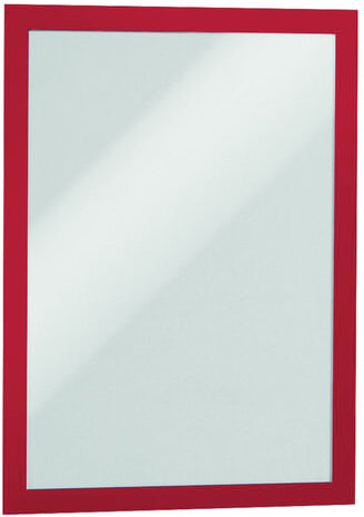 Рамки настенные для рекламы DURAFRAME, А4, КОМПЛЕКТ 2 шт., магнитные, самоклеящиеся, красные, DURABLE (Германия), 4872-03