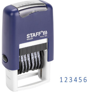 Нумератор 6-разрядный STAFF, оттиск 22х4 мм, &quot;Printer 7836&quot;, 237434