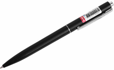 Ручка шариковая автоматическая ОФИСМАГ "M17", СИНЯЯ, корпус черный, стандартный узел 0,7 мм, линия письма 0,5 мм, 144159