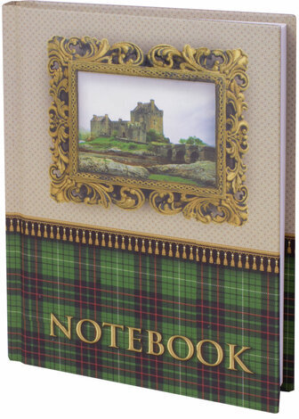 Блокнот МАЛЫЙ ФОРМАТ 110х147 мм А6, 80 л., ламинированная обложка, выборочный лак, клетка, BRAUBERG, "Шотландка", 123245