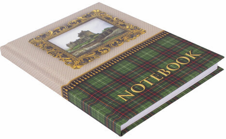 Блокнот МАЛЫЙ ФОРМАТ 110х147 мм А6, 80 л., ламинированная обложка, выборочный лак, клетка, BRAUBERG, "Шотландка", 123245