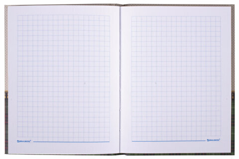 Блокнот МАЛЫЙ ФОРМАТ 110х147 мм А6, 80 л., ламинированная обложка, выборочный лак, клетка, BRAUBERG, "Шотландка", 123245