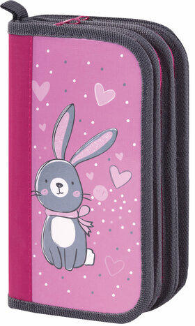 Пенал ПИФАГОР, 3 отделения, ламинированный картон, 19х11 см, &quot;Adorable bunny&quot;, 270892