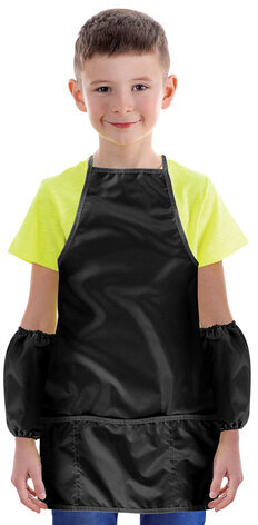 Фартук с нарукавниками для уроков труда ПИФАГОР, увеличенный размер, 45х60 см, черный, 271092
