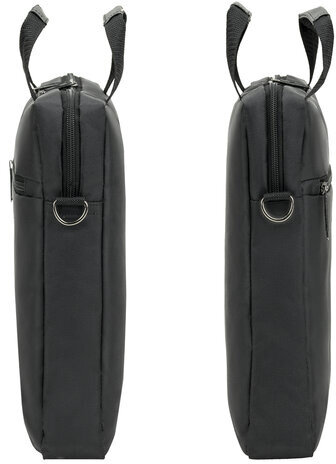 Сумка портфель HEIKKI TEMPO (ХЕЙКИ) с отд. для ноутбука 15,6", карман, Rush, черн., 30х40х4 см, 272607