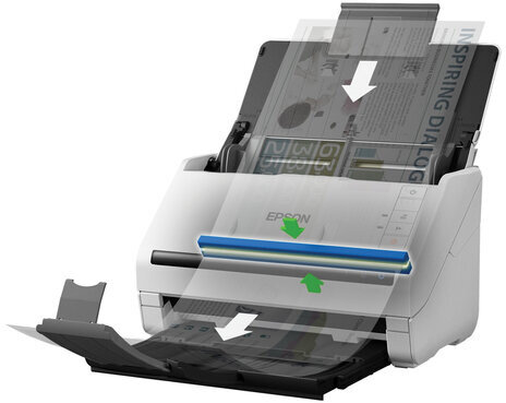Сканер потоковый EPSON WorkForce DS-530II А4, 35 стр./мин, 1200x1200, ДАПД, B11B261401