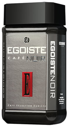 Кофе растворимый EGOISTE "Noir", сублимированный, 100 г, 100% арабика, стеклянная банка, 4492