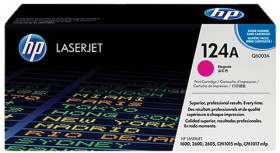 Картридж лазерный HP (Q6003A) ColorLaserJet CM1015/2600 и др, №124A, пурпурный, оригинальный, 2000 страниц