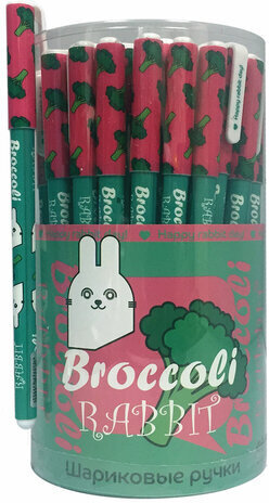 Ручка шариковая CENTRUM "Rabbit. Broccoli", СИНЯЯ, корпус с печатью, узел 0,7 мм, 83990