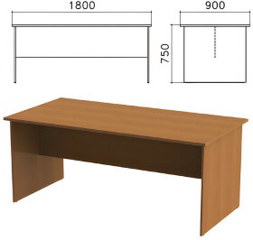 Стол для переговоров &quot;Монолит&quot;, 1800х900х750 мм, цвет орех гварнери, СМ18.3