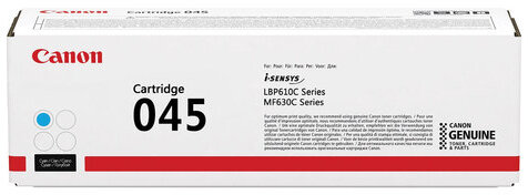 Картридж лазерный CANON (045C) MF635/633/631/LBP 611/613, голубой, ресурс 1300 стр., оригинальный, 1241C002